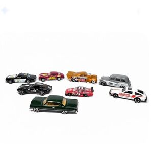 Police Die-Cast Toy Cars Set - Red, Green, Black, Gold